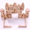Wooden early education log color castle building building blocks children's stacked high assembly shape cognitive educational toys