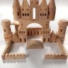 Wooden early education log color castle building building blocks children's stacked high assembly shape cognitive educational toys