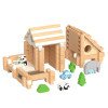 Children's early education Luban mortise and tenon structure educational building block house creative space construction building hands-on wooden toys