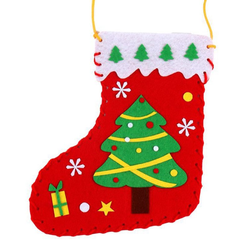 Christmas socks DIY children's handmade non-woven educational toys kindergarten creative decoration Christmas gifts