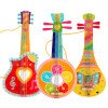 Factory direct sales white billet wooden guitar kindergarten children handmade diy painting graffiti wooden guitar instrument