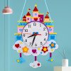 Non-woven cartoon clock children diy handmade clock toy materials kindergarten learning time teaching aids