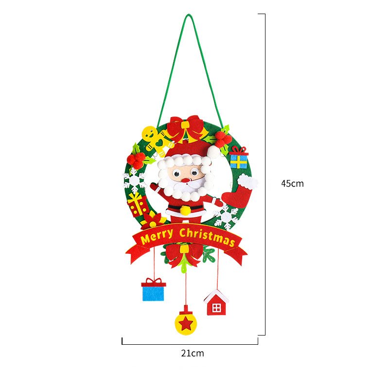 New Christmas Lighted Garland Children's Handmade DIY Creative Christmas Pendant Kindergarten Decoration