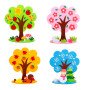 Children's educational handmade diy three-dimensional four-season tree kindergarten non-woven material package to care for flowers, plants and trees