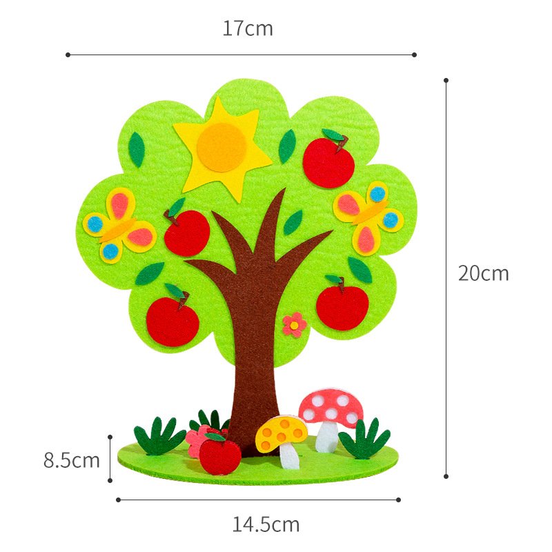 Children's educational handmade diy three-dimensional four-season tree kindergarten non-woven material package to care for flowers, plants and trees