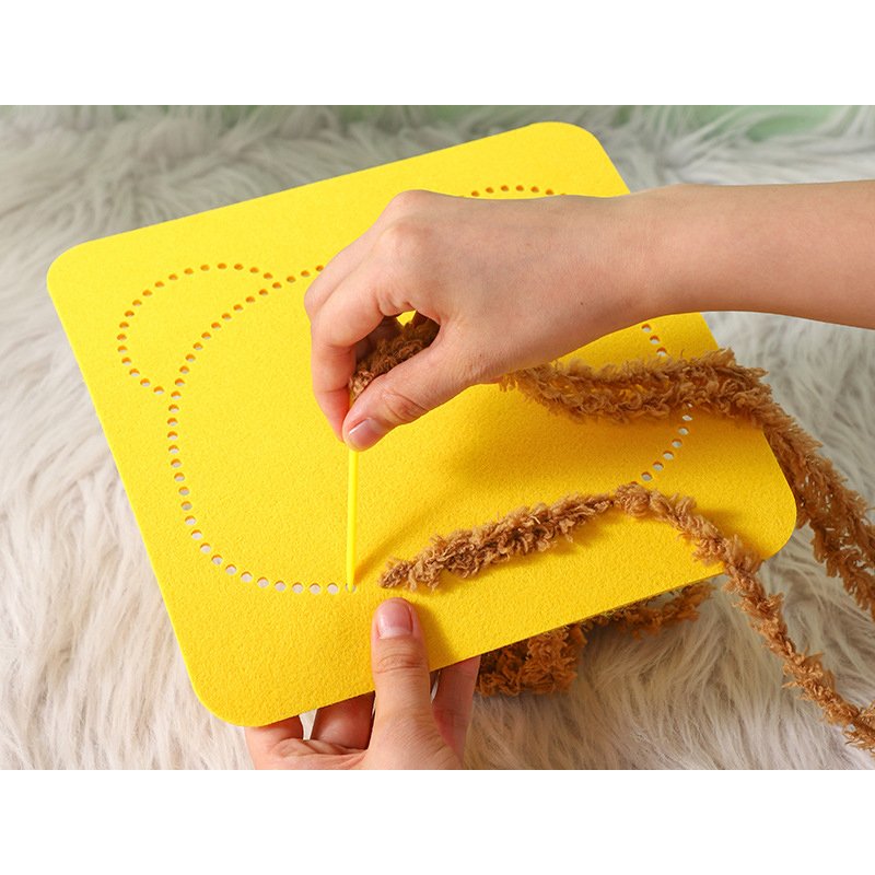 Children's hand sewing creative cartoon wool embroidery painting production materials 3-6 year old girls educational diy toys