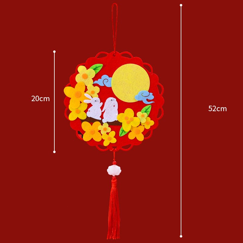 Mid-Autumn Festival ornaments children's creative handmade diy material package kindergarten non-woven rabbit cartoon educational toys