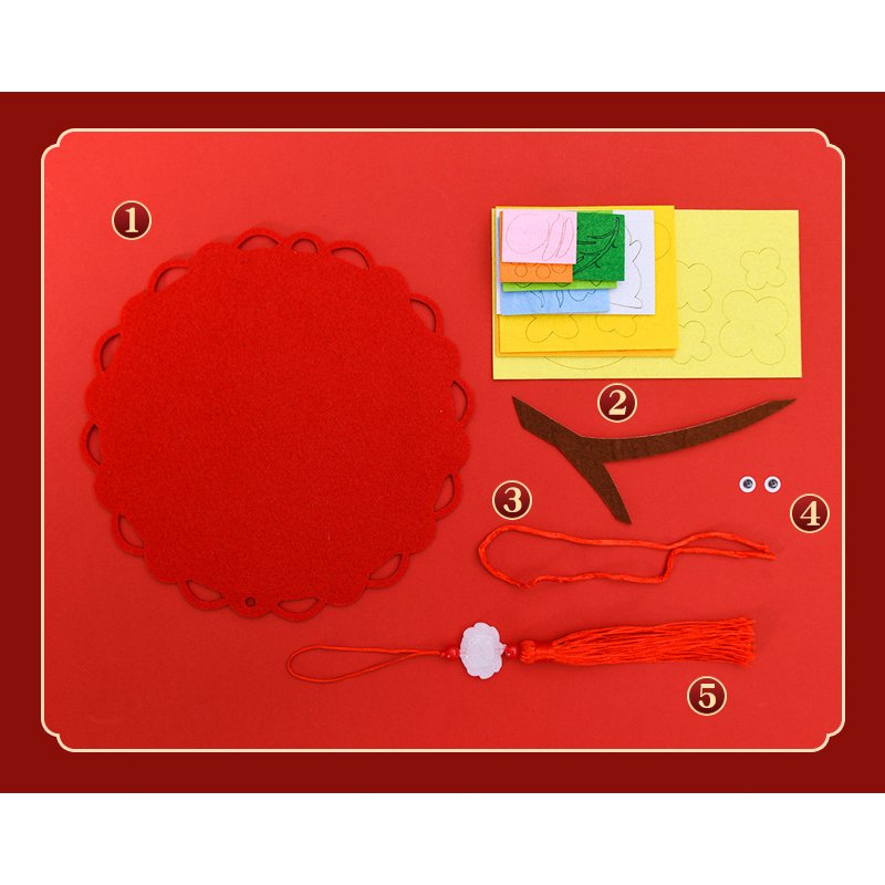 Mid-Autumn Festival ornaments children's creative handmade diy material package kindergarten non-woven rabbit cartoon educational toys