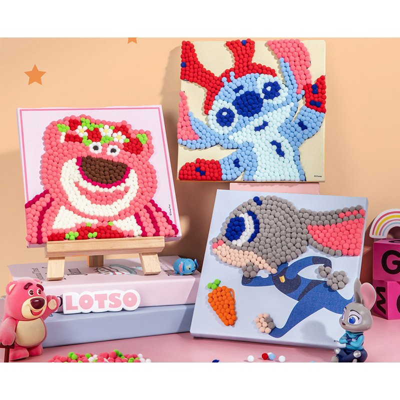 Children's handmade diy production material package creative girls cartoon sticky painting children's toys wholesale
