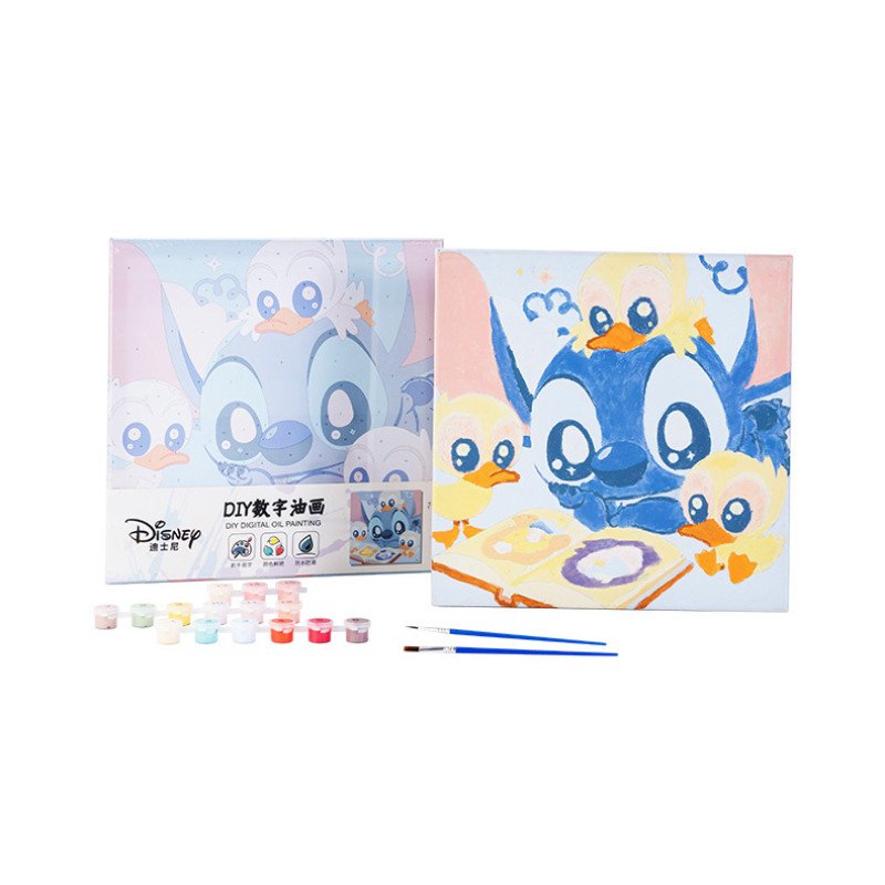 DIY digital mini oil painting frame with canvas oil paint brush set painting set wholesale