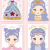 New Bazaar Princess Cosmetic Bag Diamond Sticker Girl Quiet Book Handmade DIY Princess Dress Up 
children's toys