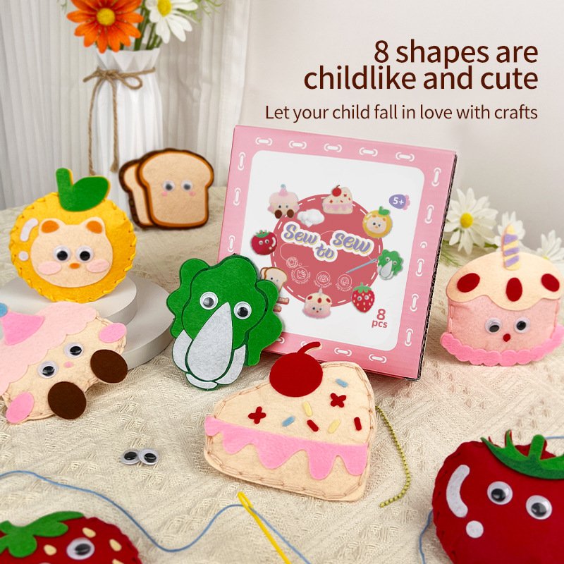 Children's sewing non-woven handmade creative pendant doll diy material package toy gift