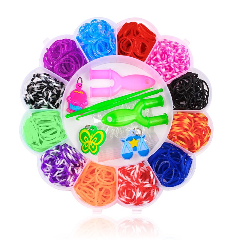 DIY Educational Kids Toys Amazon Rainbow Loom Loom Bands Rubber Band Set woven bracelet