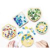 Handmade diy material package Bamboo creative mosaic coaster pot pad bottom support sticky collage for students and young children Kindergarten toys