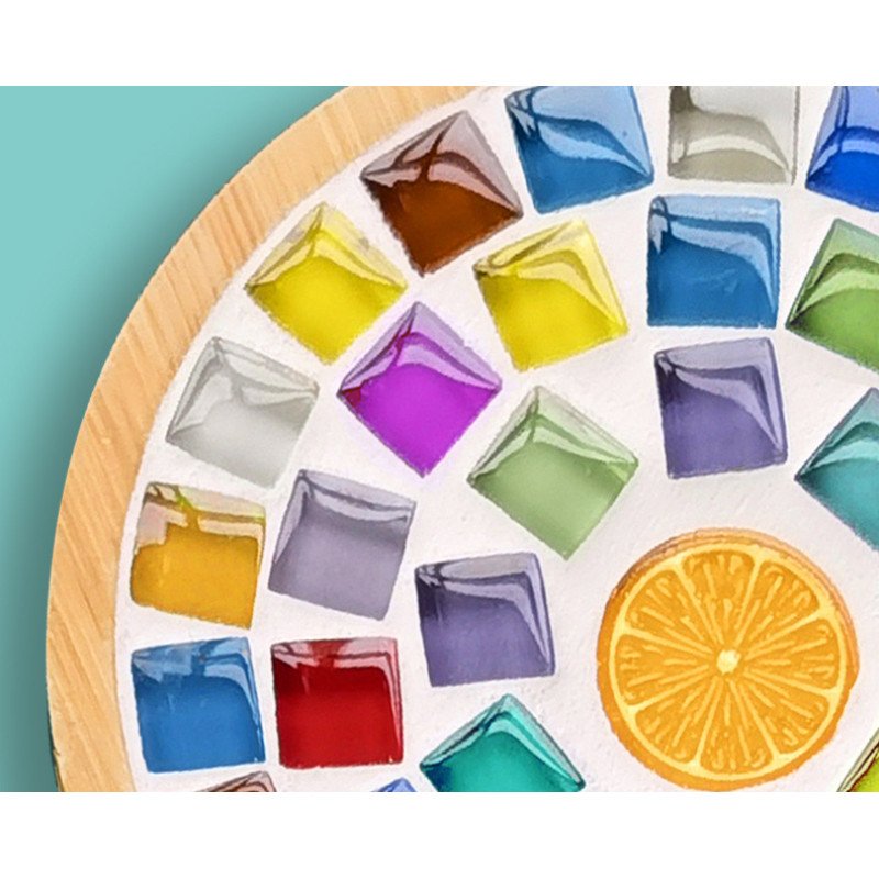 Handmade diy material package Bamboo creative mosaic coaster pot pad bottom support sticky collage for students and young children Kindergarten toys