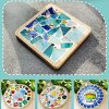 Handmade diy material package Bamboo creative mosaic coaster pot pad bottom support sticky collage for students and young children Kindergarten toys