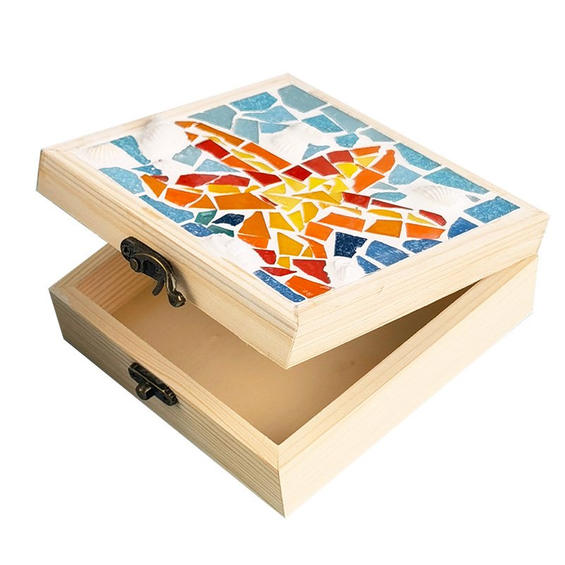 Storage box diy material package transparent box handmade material mosaic cream glue jewelry tutorial Teacher's Day gift