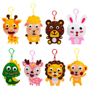 Children's non-woven fabric sewing creative handmade diy production materials cartoon animal pendants as gifts for children