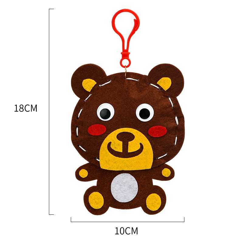 Children's non-woven fabric sewing creative handmade diy production materials cartoon animal pendants as gifts for children