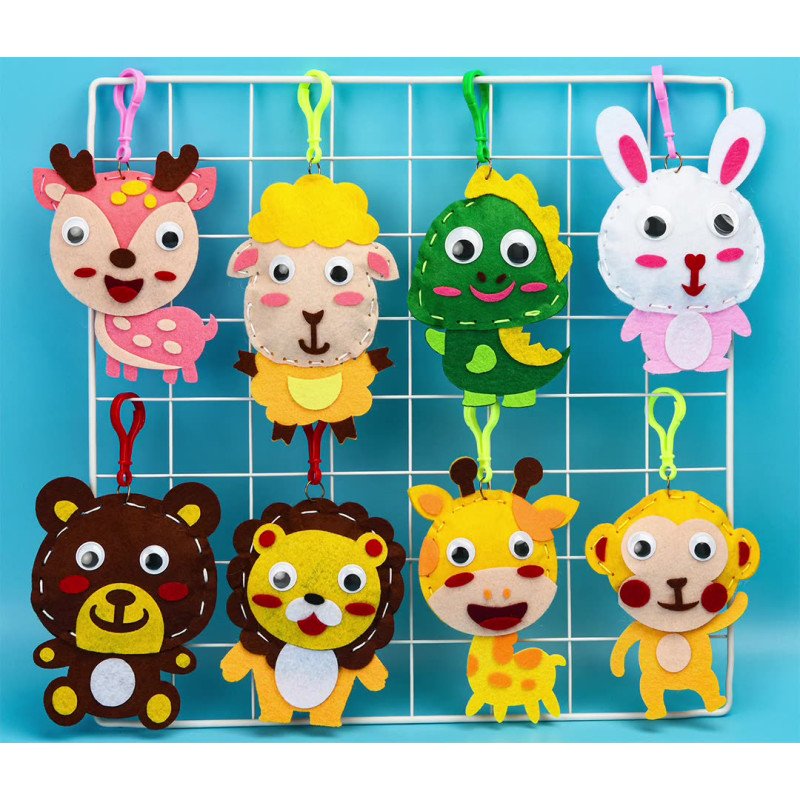 Children's non-woven fabric sewing creative handmade diy production materials cartoon animal pendants as gifts for children