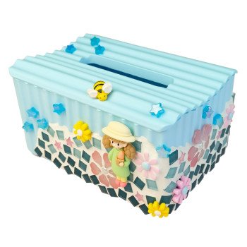 Cream glue tissue box material package cartoon paper box children's handmade diy storage box living room coffee table female desk