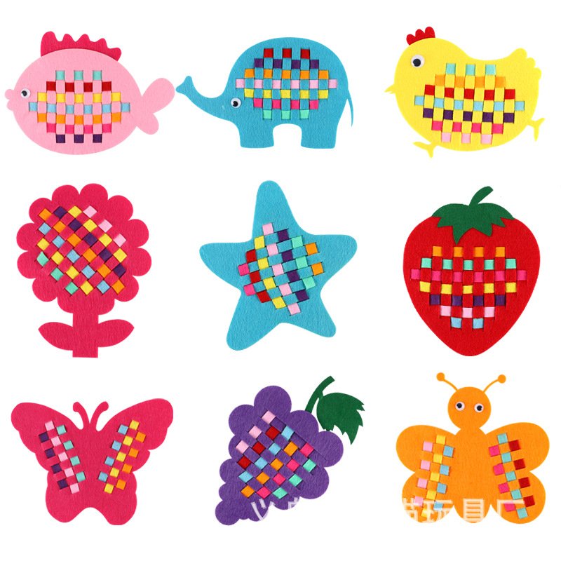 Kindergarten area corner handmade diy non-woven weaving teaching aids children's early education living area educational toy materials