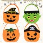 Halloween candy bag children's portable pumpkin bag candy bag kindergarten handmade diy material bag candy bag