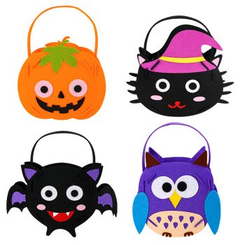Halloween candy bag children's portable pumpkin bag candy bag kindergarten handmade diy material bag candy bag