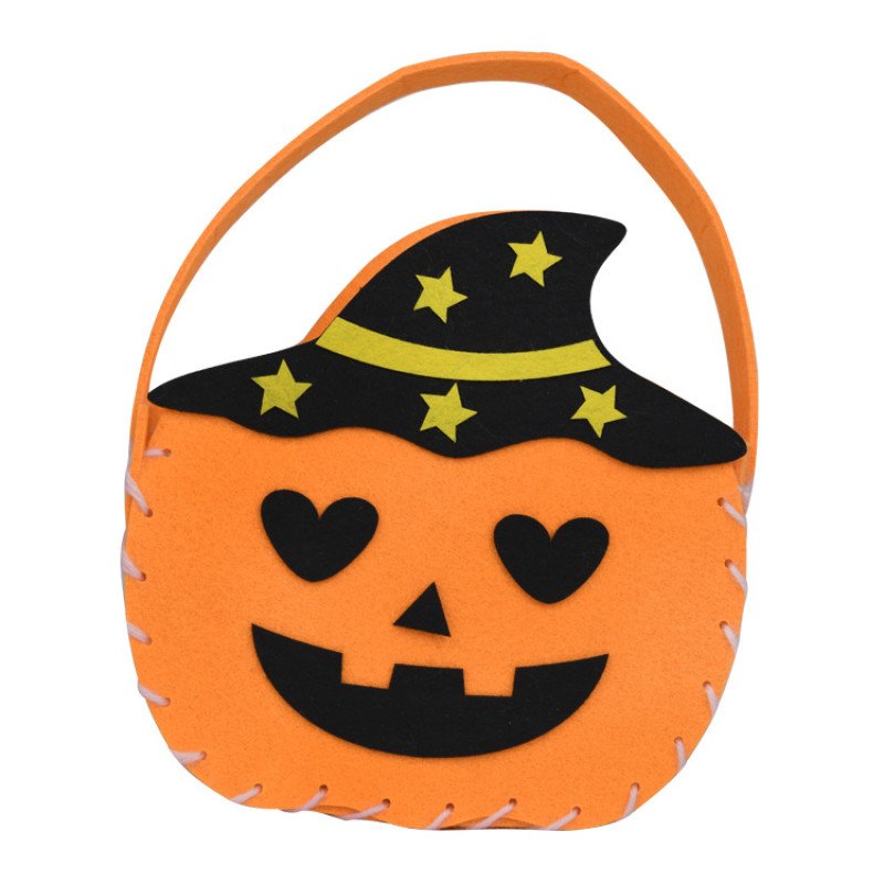 Halloween candy bag children's portable pumpkin bag candy bag kindergarten handmade diy material bag candy bag