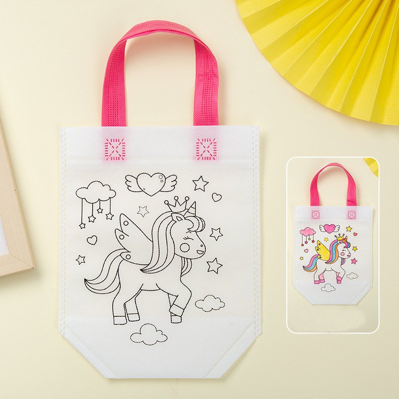 Children's diy environmentally friendly graffiti bags for children and girls handmade coloring painting materials educational coloring toys