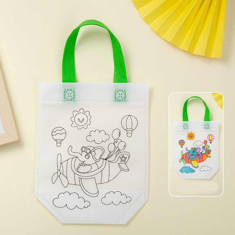 Children's diy environmentally friendly graffiti bags for children and girls handmade coloring painting materials educational coloring toys