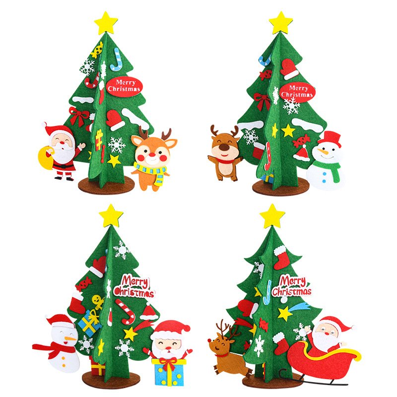 Christmas handmade diy desktop Christmas tree material package ornaments kindergarten creative children's toys