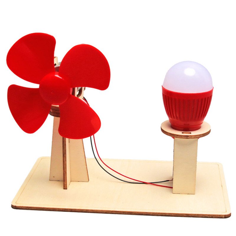 Science experiment toys for primary school students, teaching aids, small technology production materials, simple wind energy DIY handmade 
wind turbine