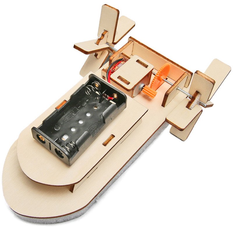 Primary school students creative invention technology small production DIY paddle steamer STEAM handmade science and education educational toys material package