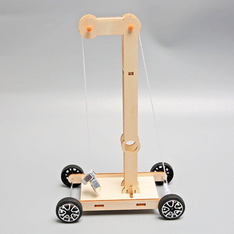Children's technology handmade DIY gravity car material package student steam science experiment educational toy