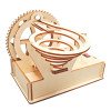 diy technology small production wooden electric track steel ball slide primary and secondary school students handmade building block assembly toys