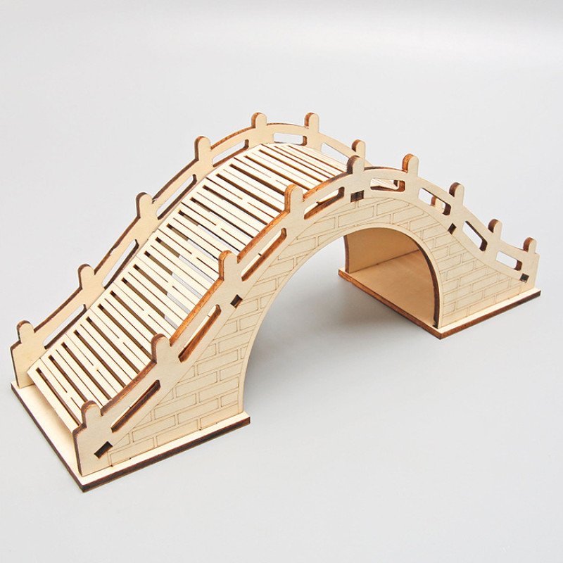 Science and technology small production wooden arch bridge children primary school students science experiment small invention creative handmade diy materials