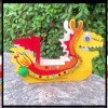 Wooden dragon boat DIY children's Dragon Boat Festival handmade wooden dragon boat kindergarten painting graffiti 3D three-dimensional dragon boat