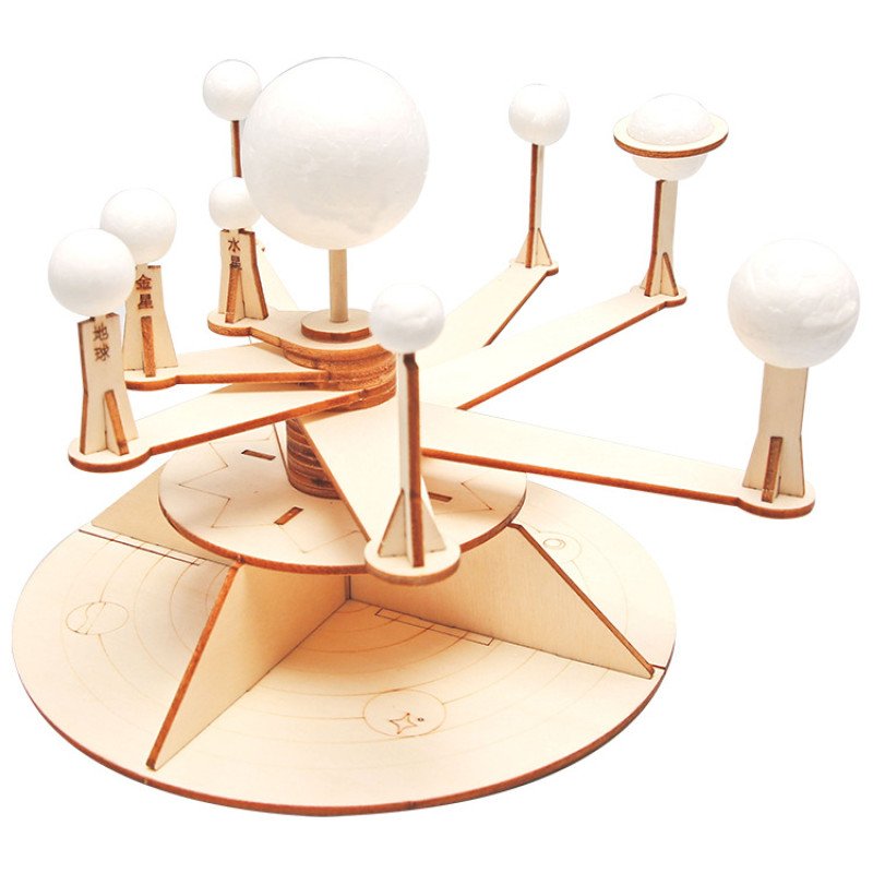 DIY homemade solar system nine-sphere handmade small science experiment model for primary school students teaching aids material package