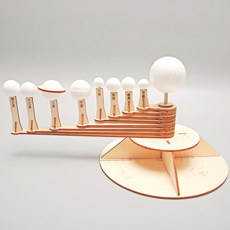 DIY homemade solar system nine-sphere handmade small science experiment model for primary school students teaching aids material package