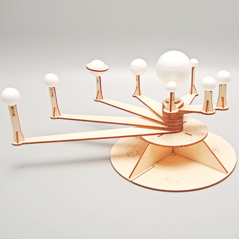 DIY homemade solar system nine-sphere handmade small science experiment model for primary school students teaching aids material package