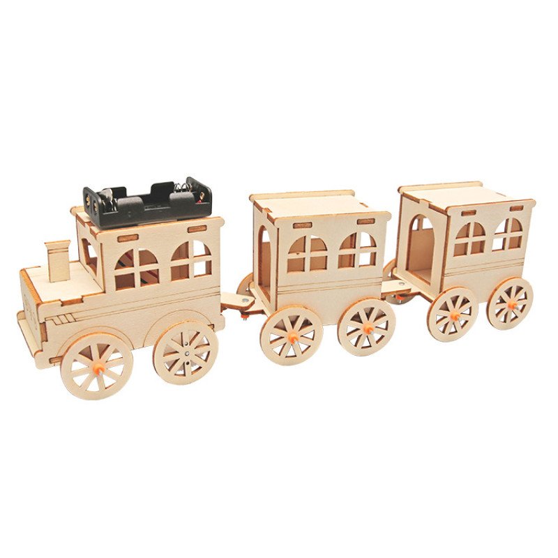 Science experiment train toy material package creative technology small production student children handmade diy gift